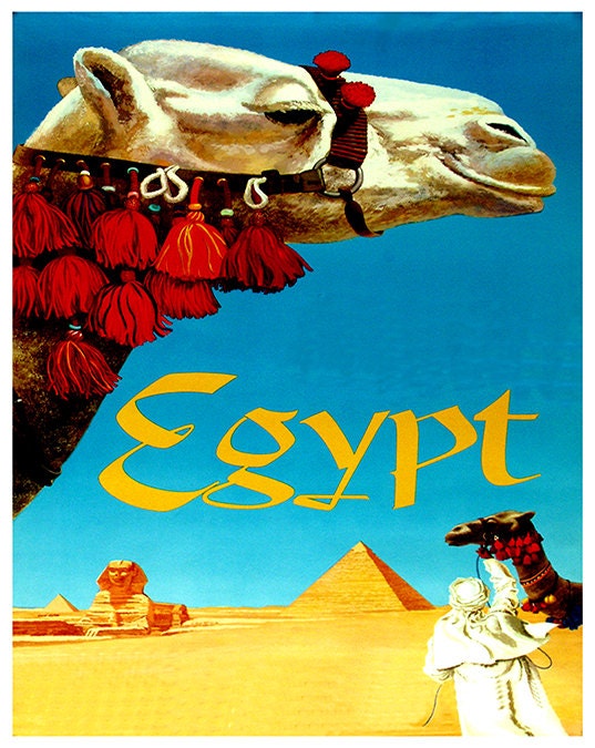 Egypt Travel Art Print Egyptian Home Decor (ZT346)