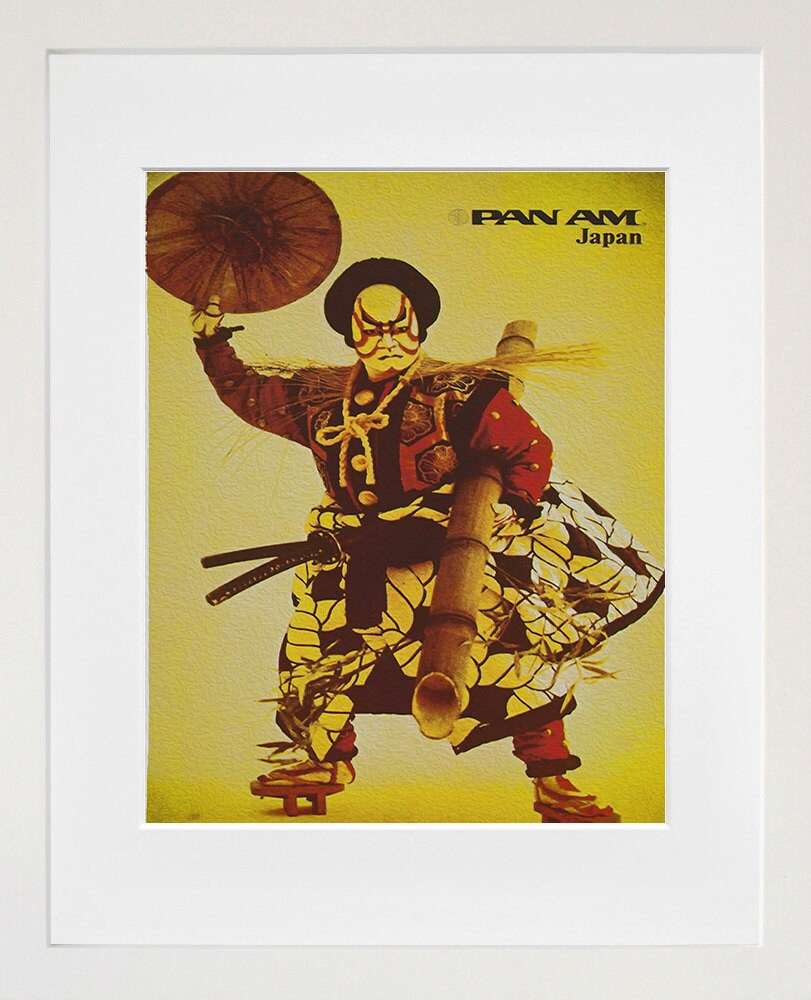 Japan Samurai Travel Print Poster Wall Art (ZT329)