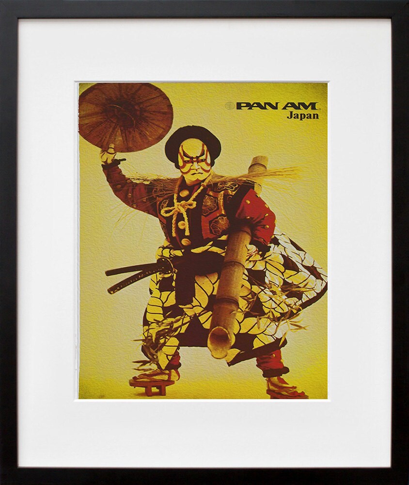 Japan Samurai Travel Print Poster Wall Art (ZT329)