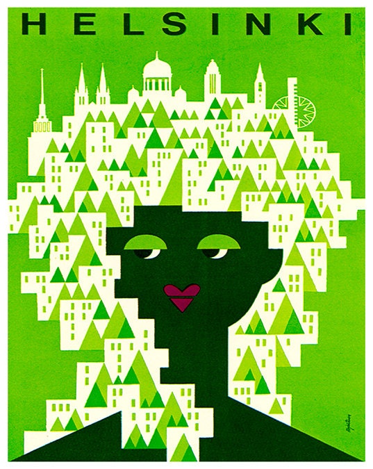 Helsinki Finland Travel Print Poster Wall Art (XR146)
