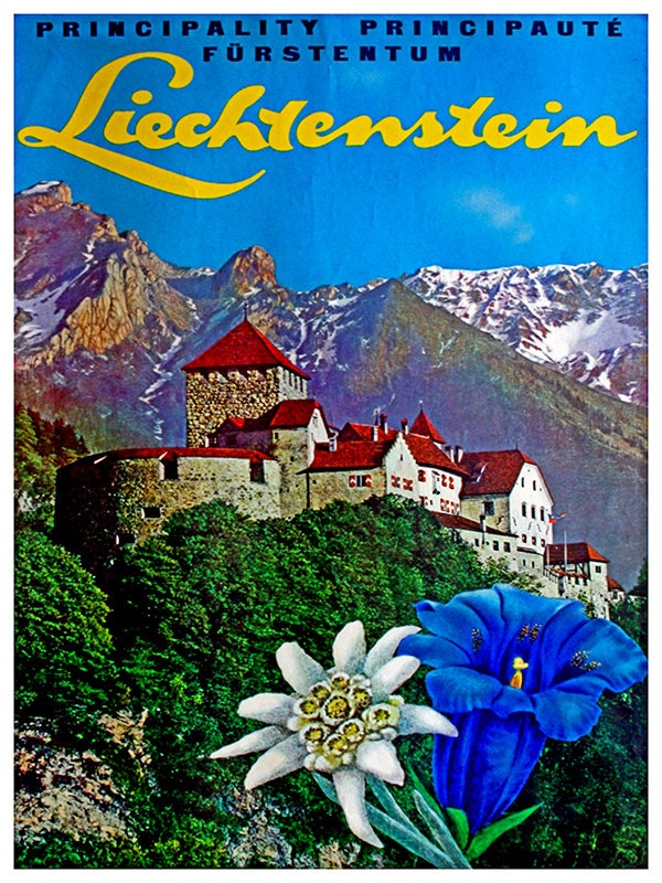 Liechtenstein Travel Print Liechtenstein Gift Poster Wall Art (ZT319)