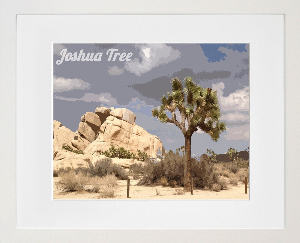 Joshua Tree Art Travel Poster National Park Print Home Decor (ZB16)