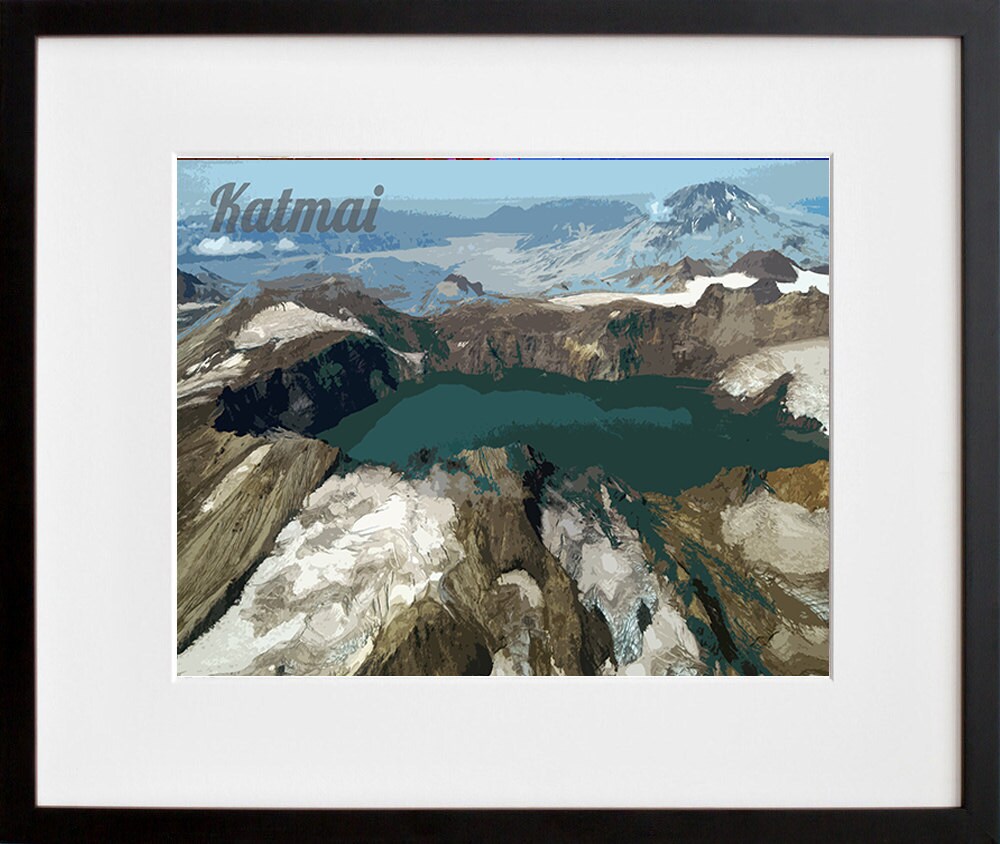 Katmai National Park Poster Alaska Travel Art Print Home Decor (ZB13)