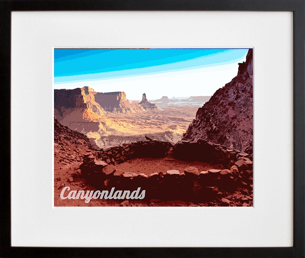 Canyonlands National Park Poster Utah Travel Art Print Home Decor (ZB17)