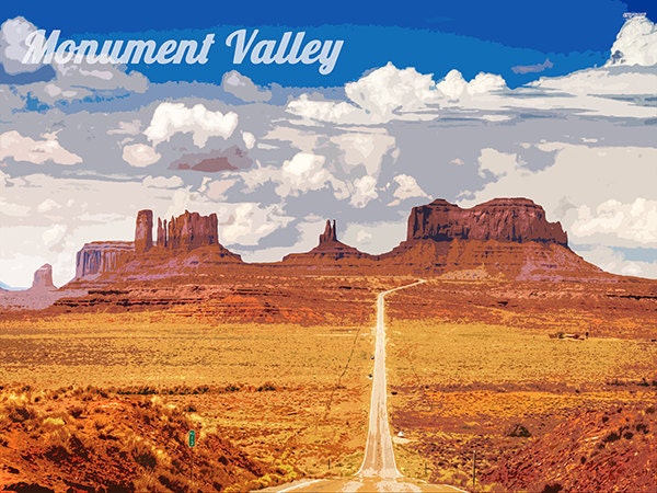 Monument Valley Poster Travel Art Print Home Decor (ZB18)