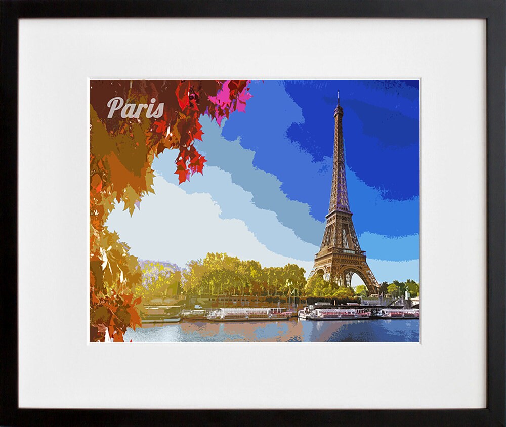 Paris Eiffel Tower Art France Travel Poster Print Home Decor (ZB20)