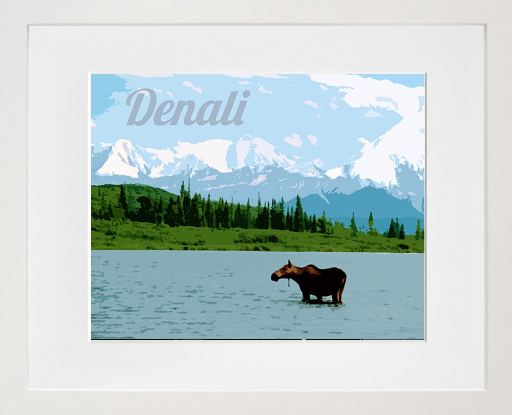 Denali National Park Art Alaska Travel Poster Print Home Decor (ZB2)