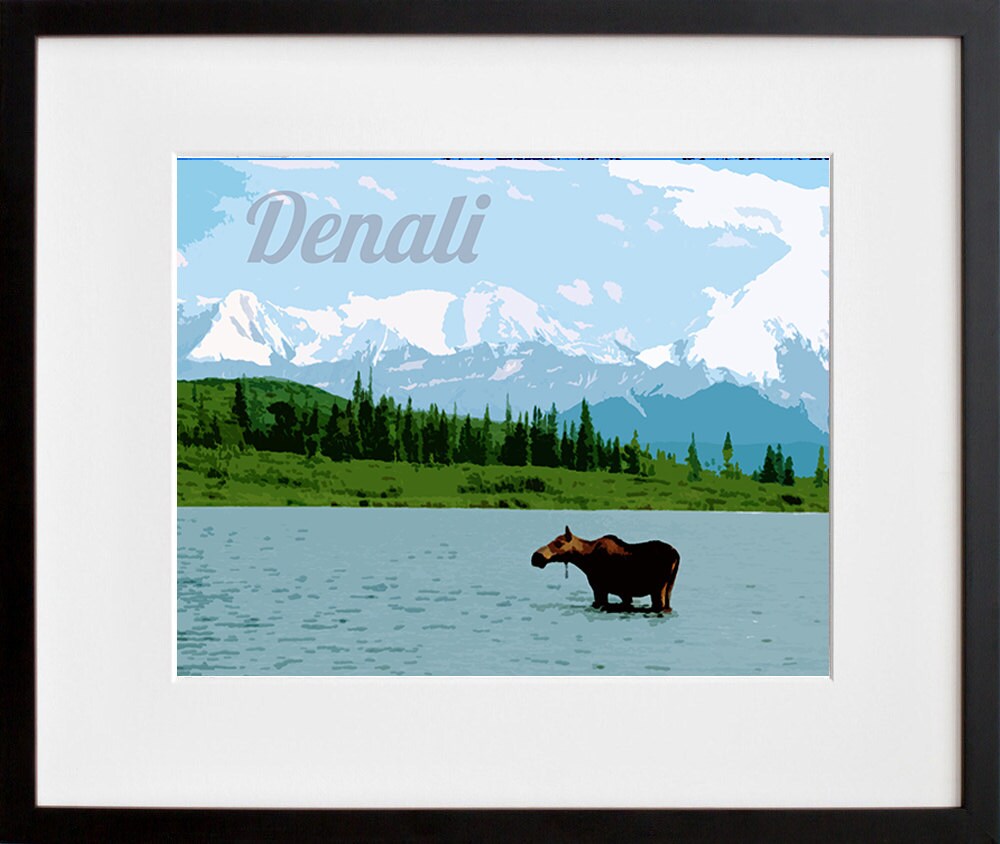 Denali National Park Art Alaska Travel Poster Print Home Decor (ZB2)