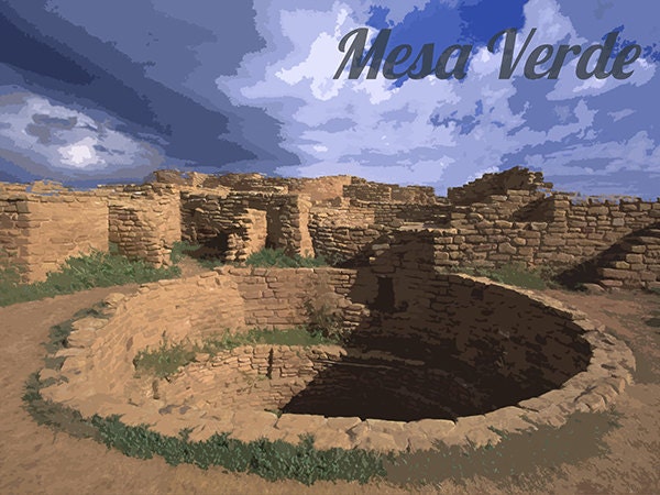 Mesa Verde National Park Poster Travel Art Print Home Decor (ZB5)