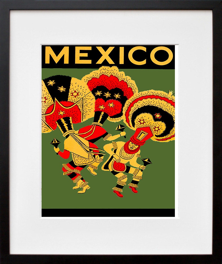 Mexico Travel Poster Mexican Art Print Home Decor (ZT399)