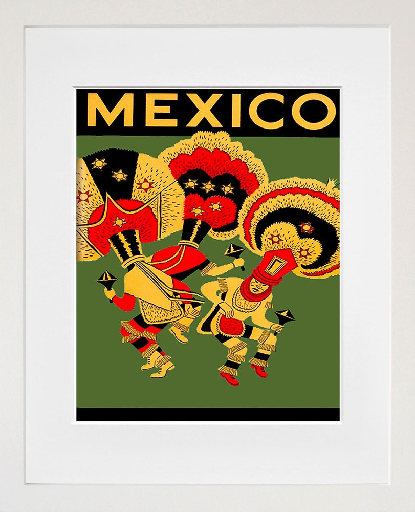 Mexico Travel Poster Mexican Art Print Home Decor (ZT399)