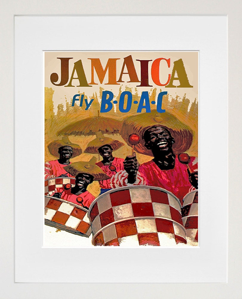 Jamaica Travel Poster Jamaican Art Print Home Decor (ZT396)