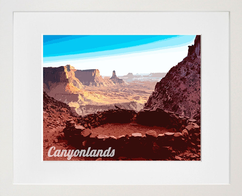 Canyonlands National Park Poster Utah Travel Art Print Home Decor (ZB17)