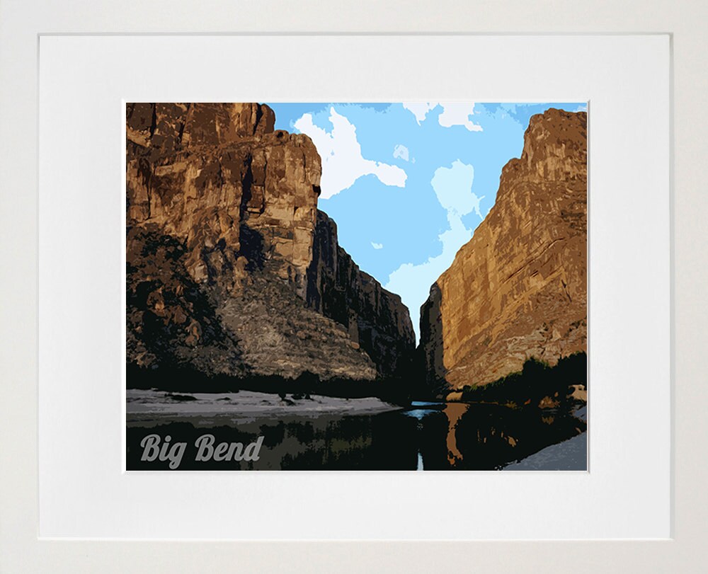 Big Bend National Park Art Texas Travel Poster Print Home Decor (ZB19)