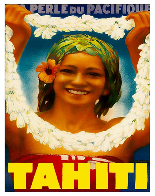Tahiti Art Travel Poster Print Home Decor (ZT385)