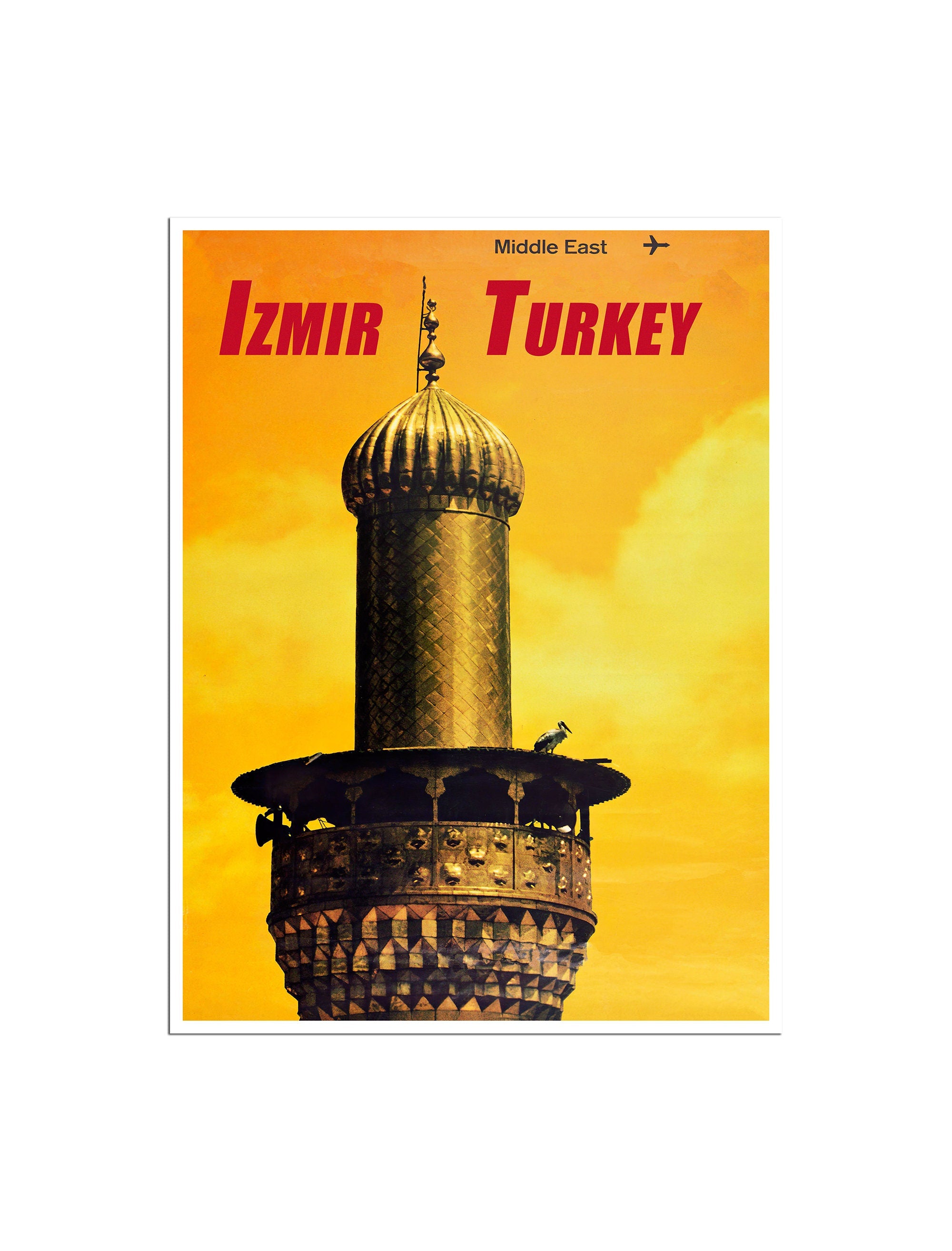 Izmir Travel Poster Turkey Art Vintage Print Turkish Decor (XR4632)