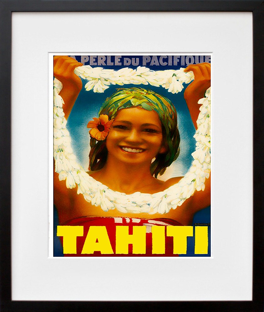 Tahiti Art Travel Poster Print Home Decor (ZT385)