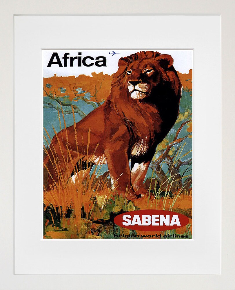 Africa Travel Poster Sabena Art