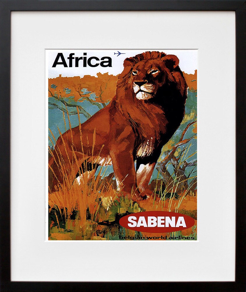 Africa Travel Art Lion Poster African Print Home Decor (XR196)