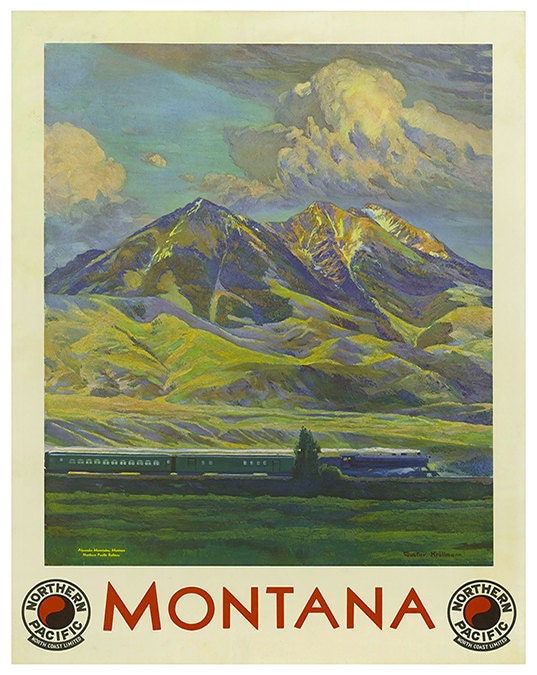 Montana Travel Art Poster America Print Home Decor (XR200)