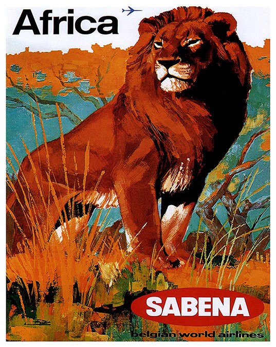 Africa Travel Art Lion Poster African Print Home Decor (XR196)