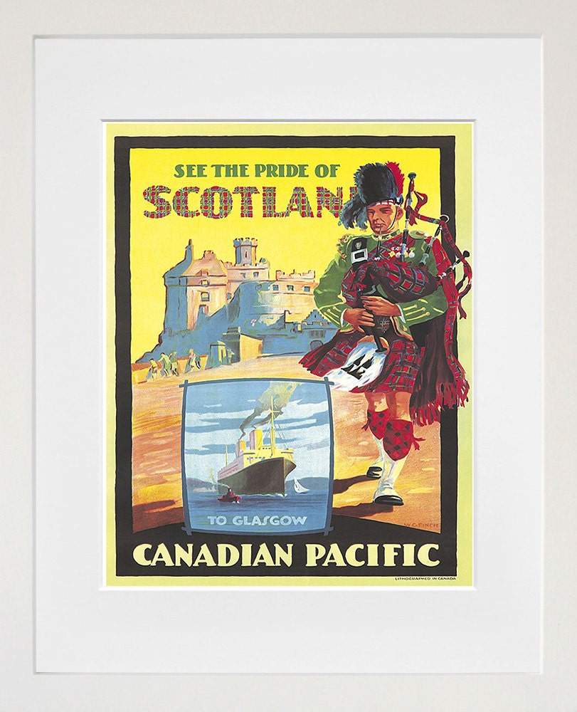 Scotland Travel Art Poster Print Scottish Home Decor (XR182)