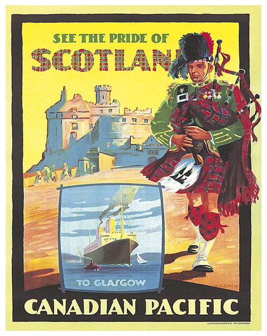 Scotland Travel Art Poster Print Scottish Home Decor (XR182)