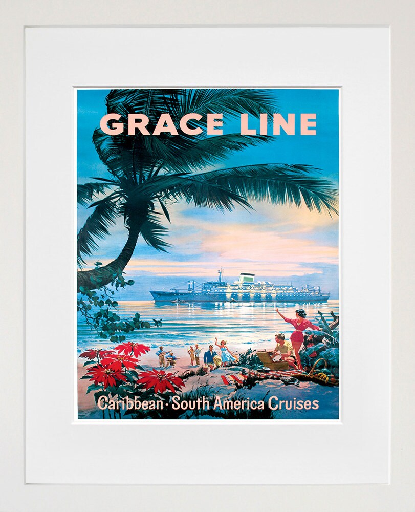 Caribbean Travel Poster Wall Art Print Home Decor (ZT597)