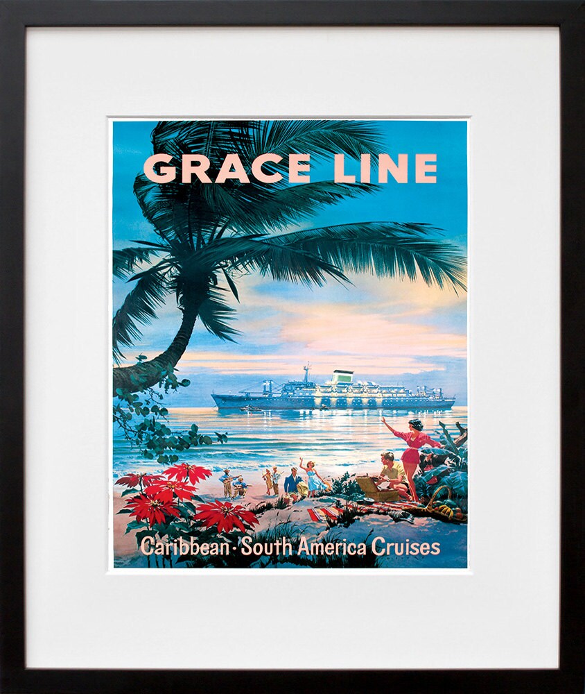 Caribbean Travel Poster Wall Art Print Home Decor (ZT597)