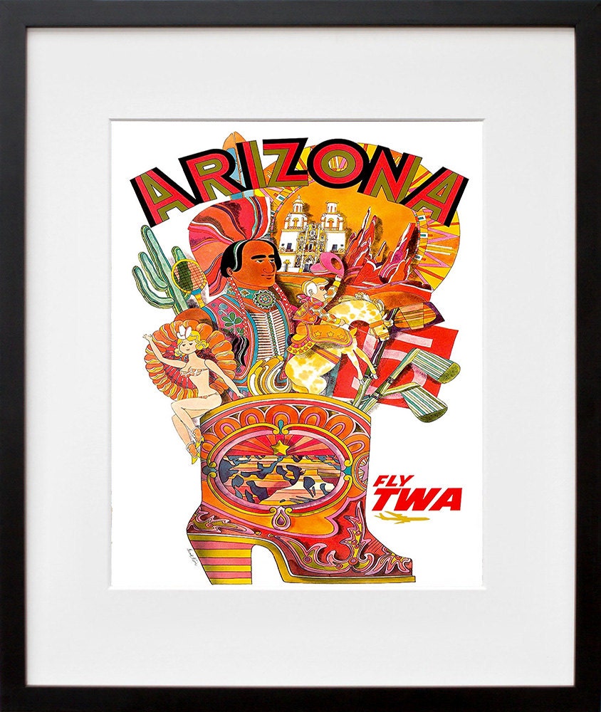 TWA Travel Poster Arizona