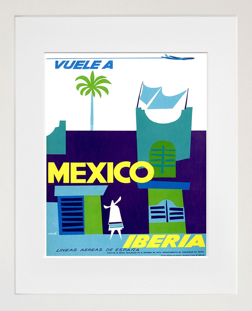 Mexico Travel Poster Mexican Wall Art Print Home Decor (ZT615)
