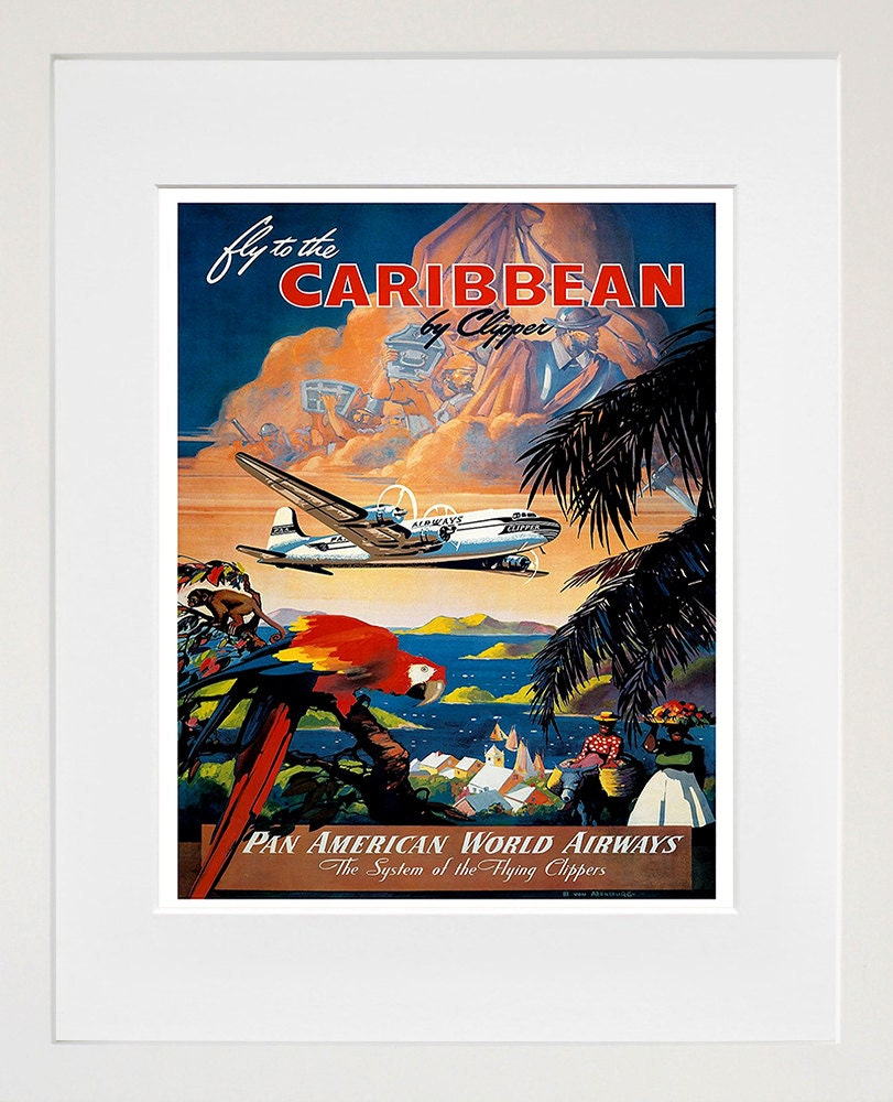 Caribbean Travel Poster Wall Art Print Home Decor (ZT611)