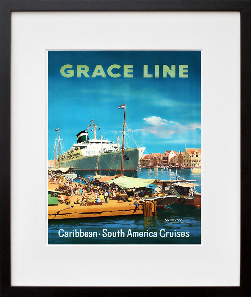 Caribbean Retro Poster Travel Art Home Decor Print (zt664)