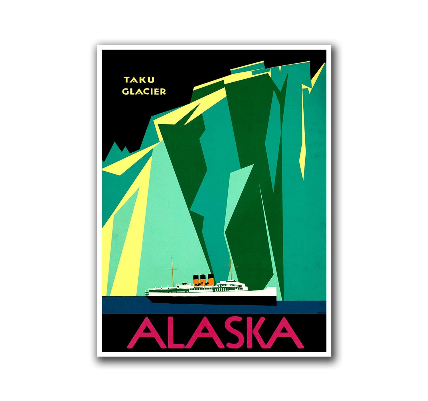 Alaska Retro Travel Poster Art Print Home Decor (H197)