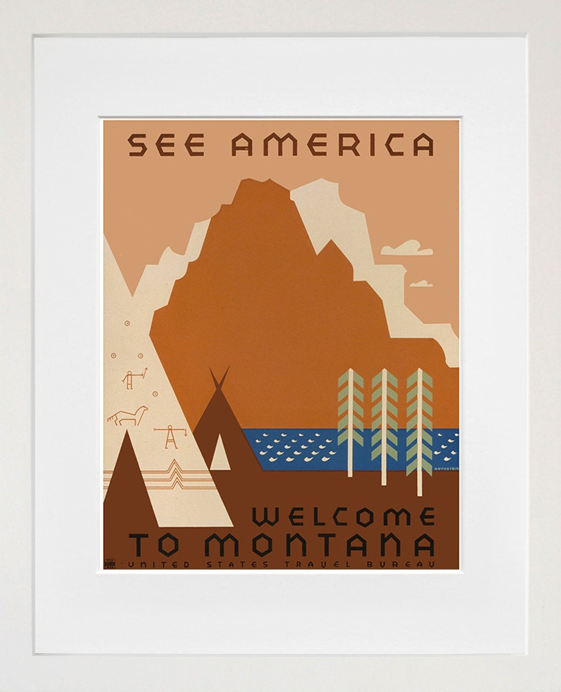 See America Art Print American Travel Poster (zt684)