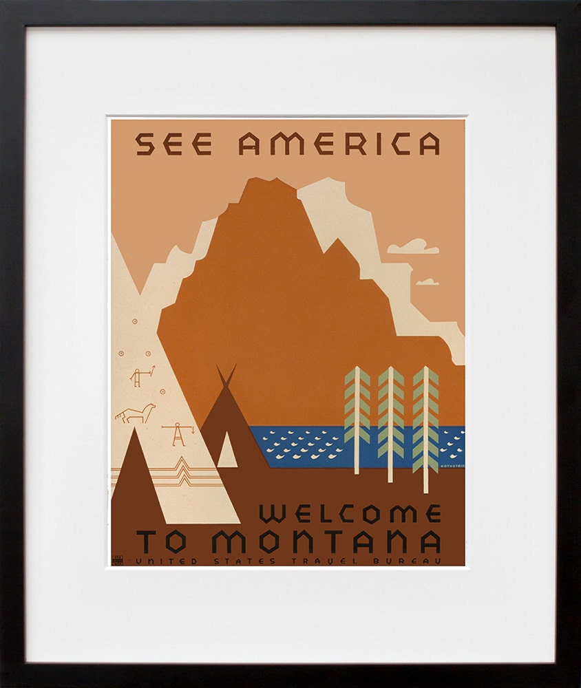 See America Art Print American Travel Poster (zt684)