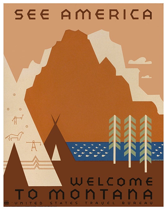 See America Art Print American Travel Poster (zt684)