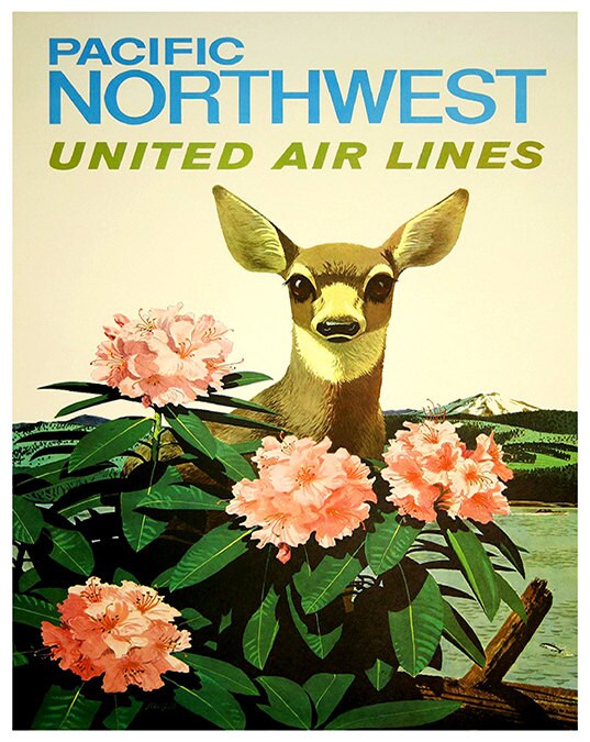 Pacific Northwest Retro Poster Travel Art Home Decor Print (zt582)