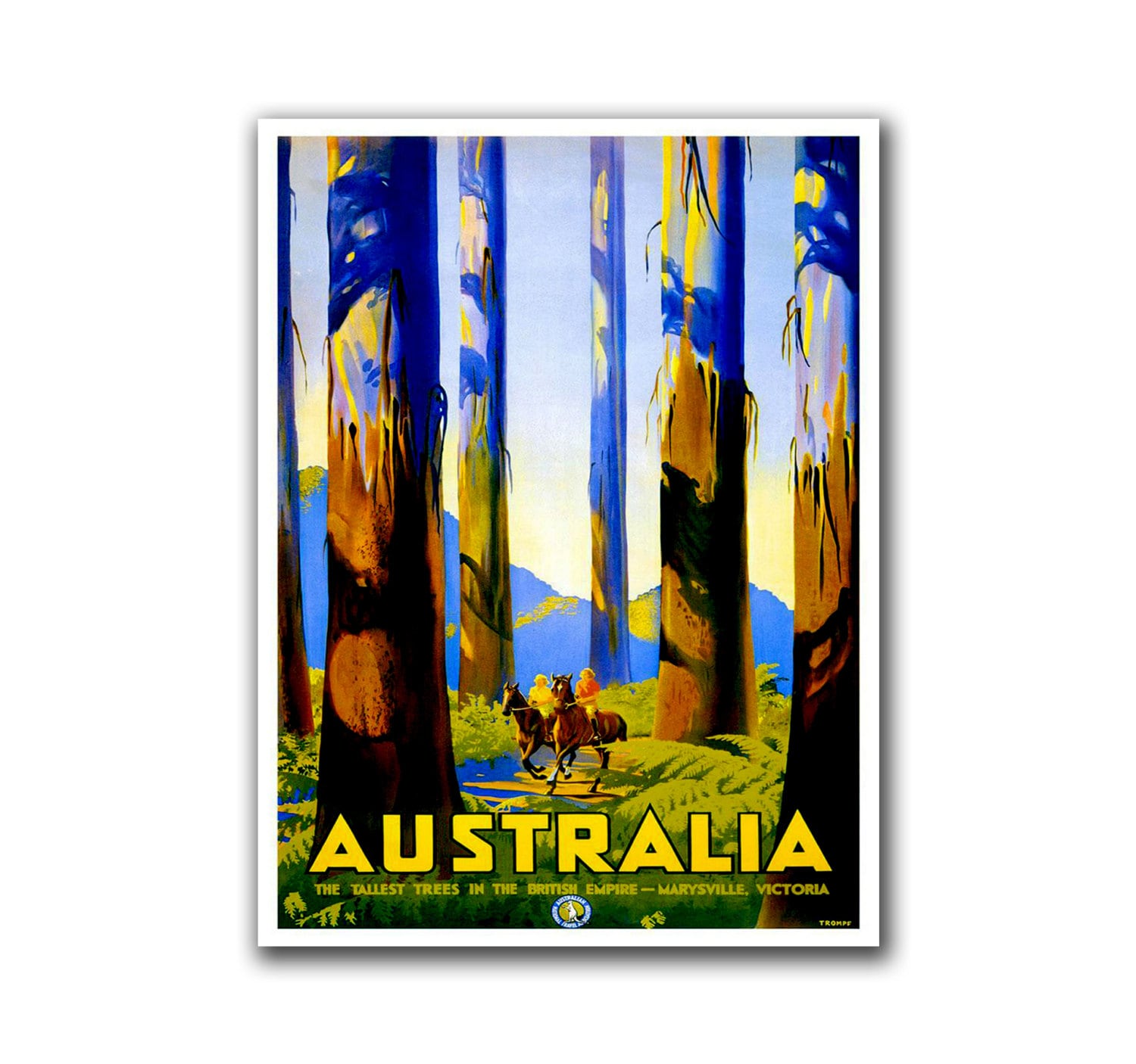 Australia Travel Art Home Decor Hiking Wall Art Print (H125)