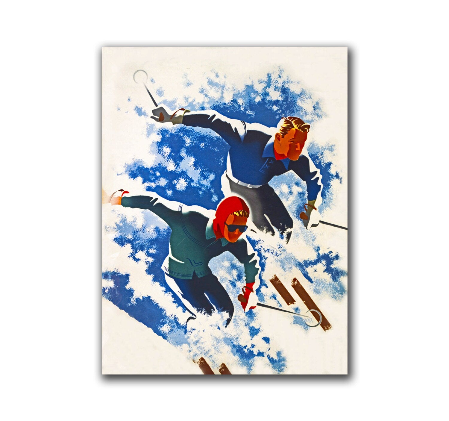 Ski Poster  Sports Art Travel Retro Decor Vintage Print (H181)