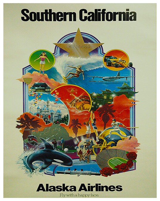 California Travel Decor America Art Poster Retro Print (XR150)