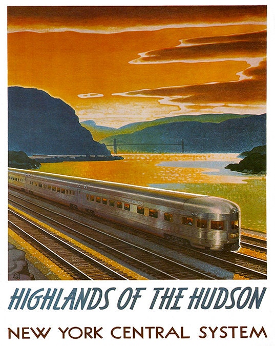 Train Decor Locomotive Art Travel Poster Retro Print (XR156)