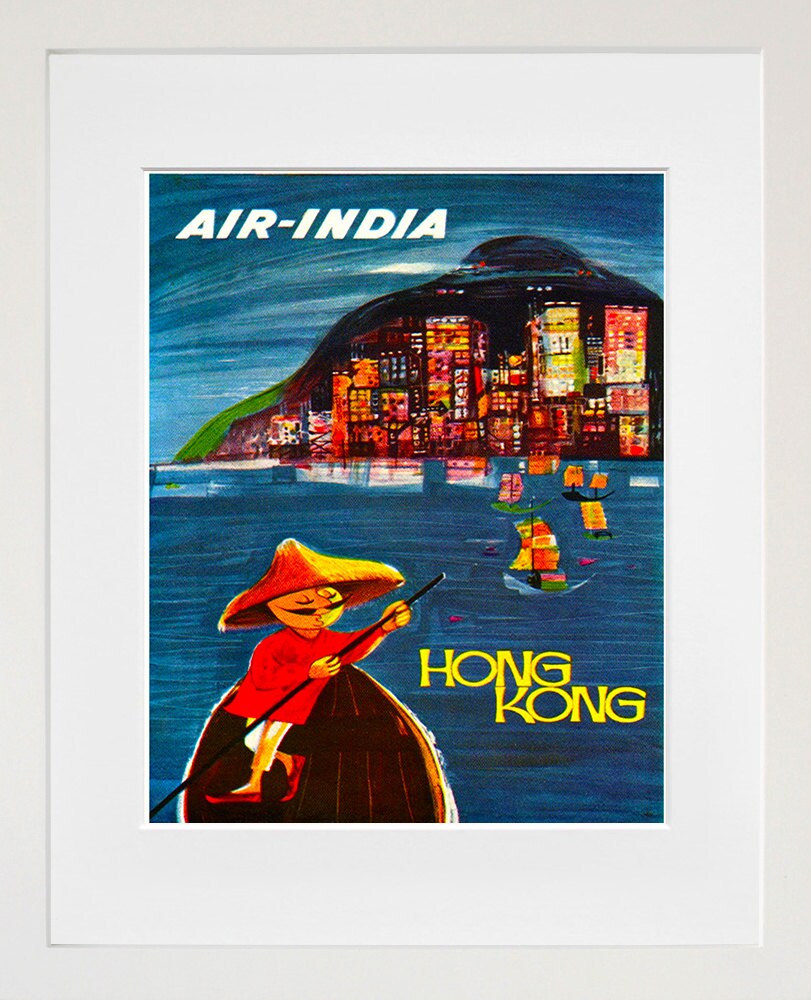 Hong Kong Retro Decor Asian Art Travel Poster Wall Art Print (XR161)