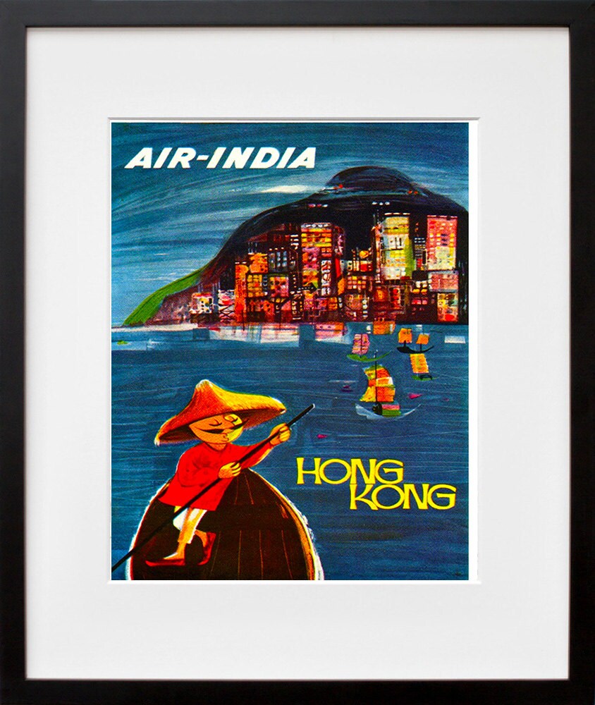 Hong Kong Retro Decor Asian Art Travel Poster Wall Art Print (XR161)