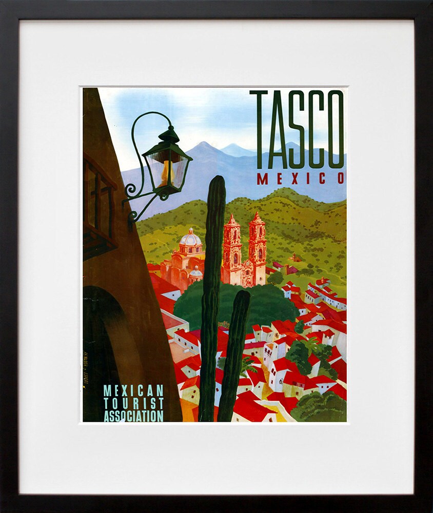 Mexico Retro Poster Taxco Mexican Art Travel Poster Wall Art Print (XR173)