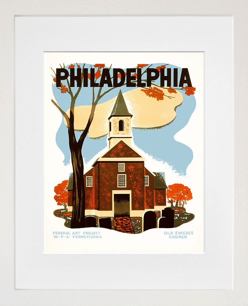 Philadelphia Travel Decor America Art Poster Retro Print (XR149)