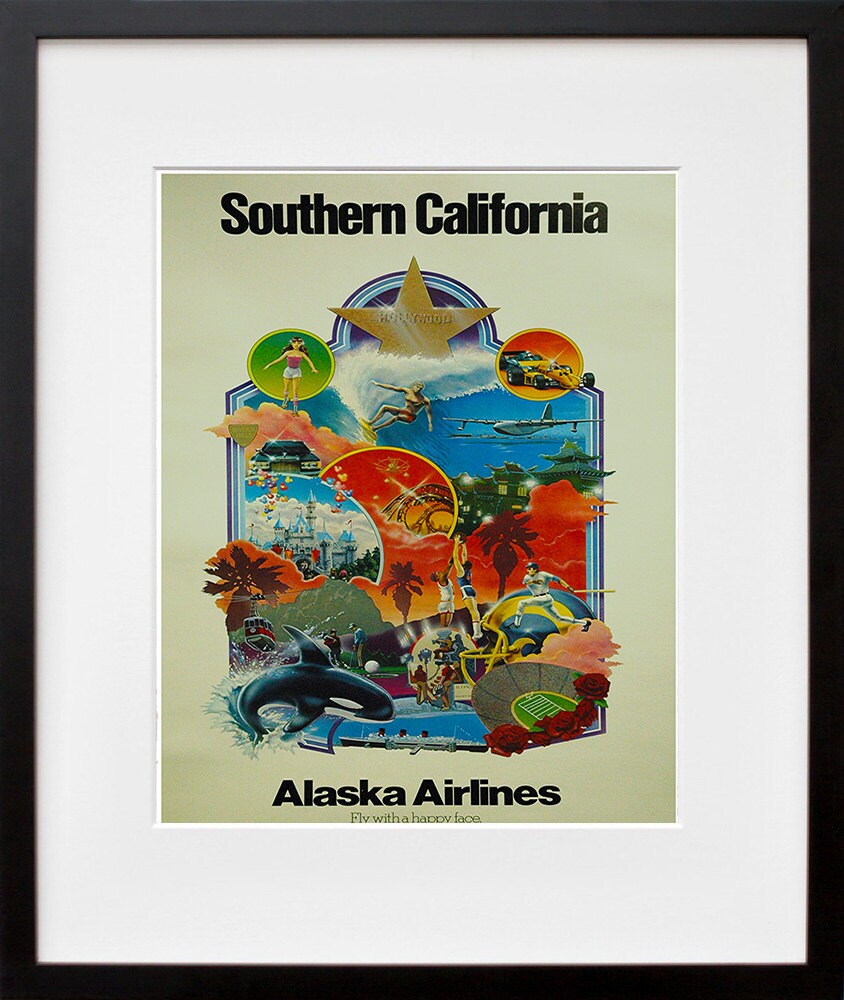 California Travel Decor America Art Poster Retro Print (XR150)