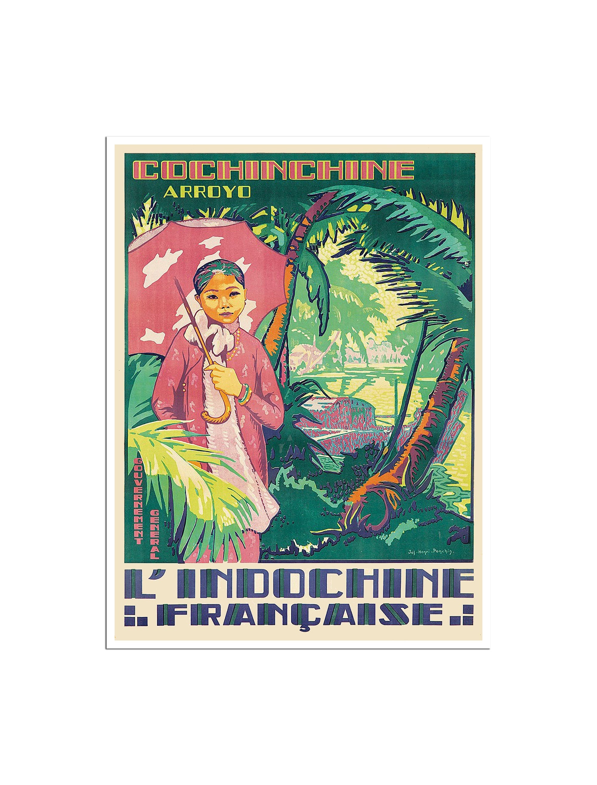 Vietnam Travel Poster Cochin-China Print Ho Chi Minh Art Home Decor (XR4682)