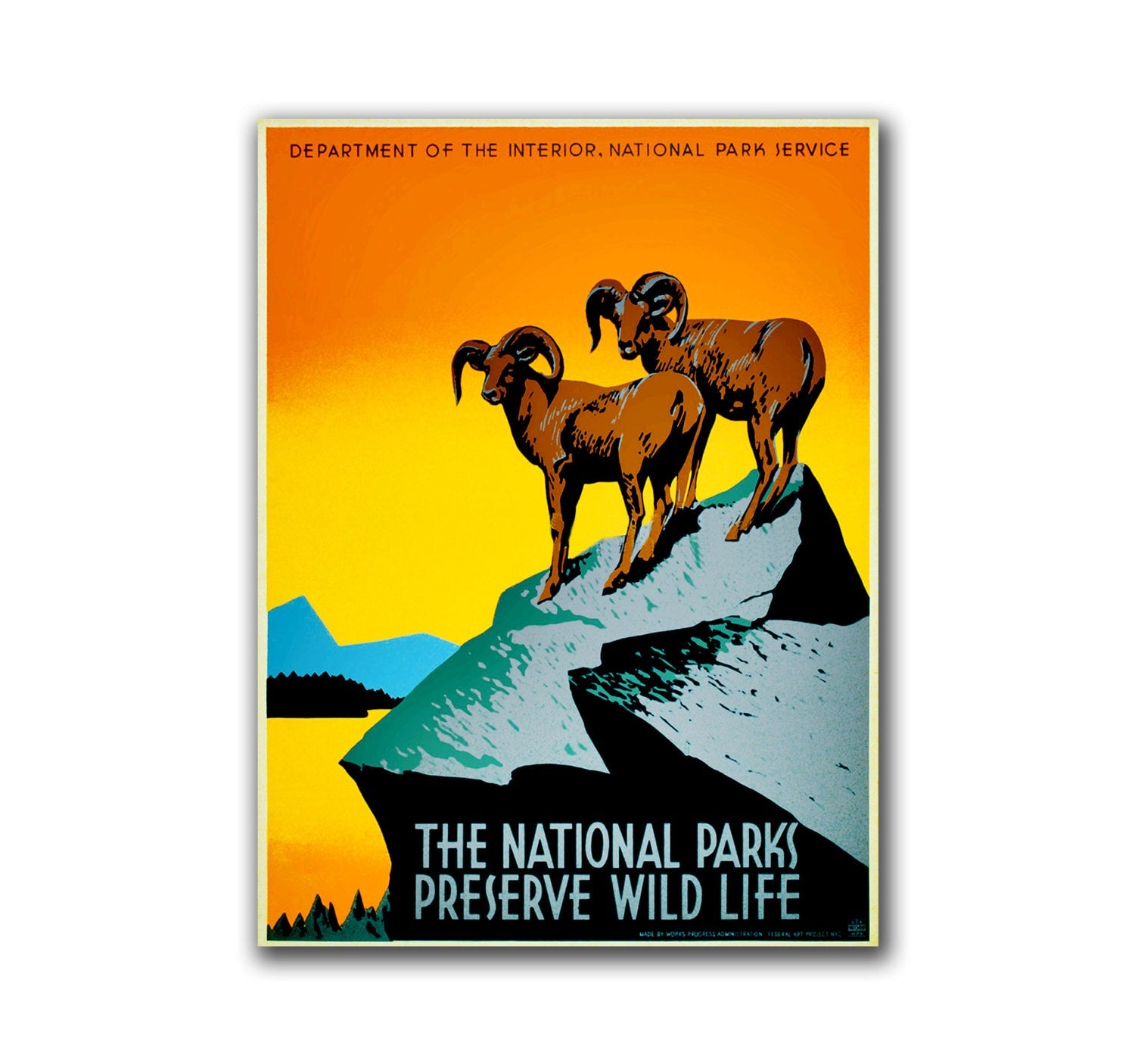 National Parks Travel Poster Hunting Art Print Sports Decor (H174)