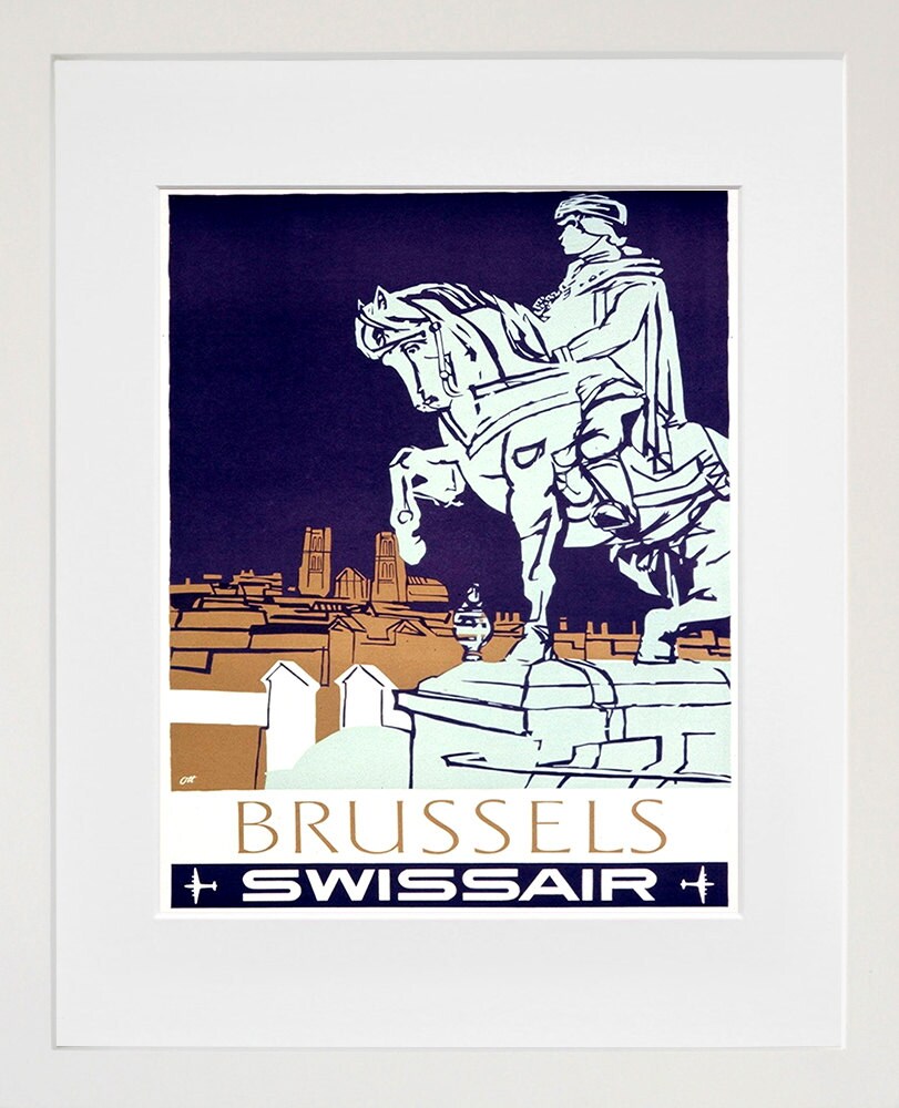 Brussels Art Retro Poster Art Belgium Travel Poster Wall Art Print (ZT515)
